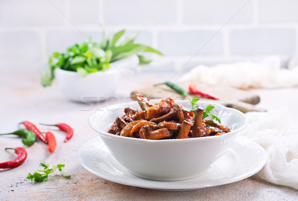 fried mushrooms with vegetables Stock photo © tycoon
