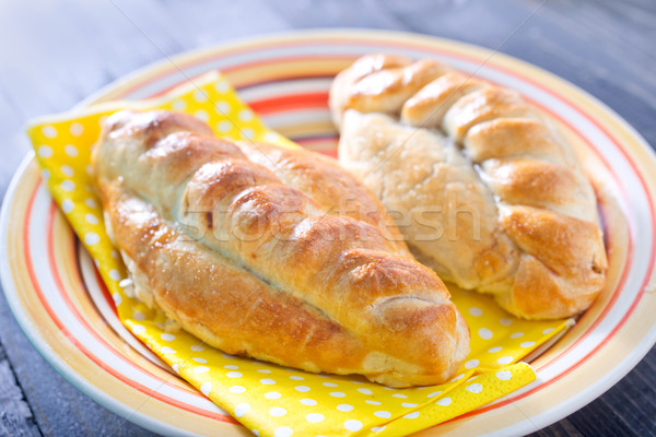 Stockfoto: Taart · vlees · voedsel · achtergrond · keuken · groep