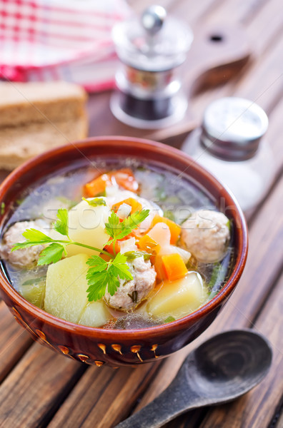 Friss leves étel étterem zöld labda Stock fotó © tycoon