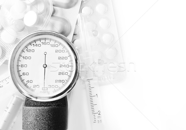 Medische bloed monitor wetenschap fles tool Stockfoto © tycoon