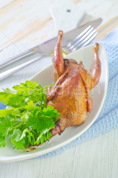 baked quail Stock photo © tycoon