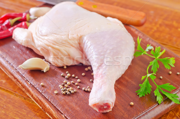 raw chicken leg Stock photo © tycoon