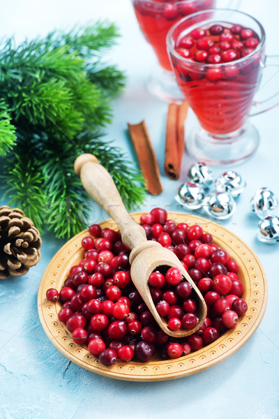 Stockfoto: Drinken · bessen · christmas · glas · tabel