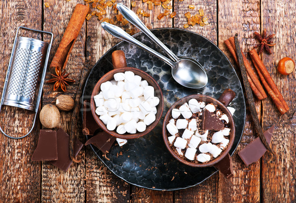 Chocolat chaud tasse table chocolat fond hiver [[stock_photo]] © tycoon