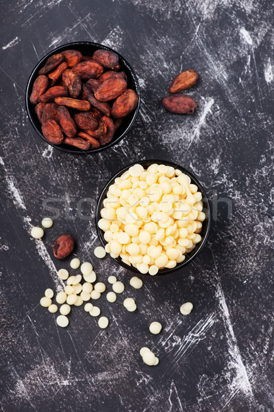 Stockfoto: Boter · bonen · tabel · lichaam · chocolade · gezonde