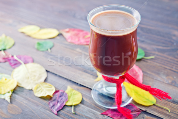 Beber copo tabela comida café folha Foto stock © tycoon