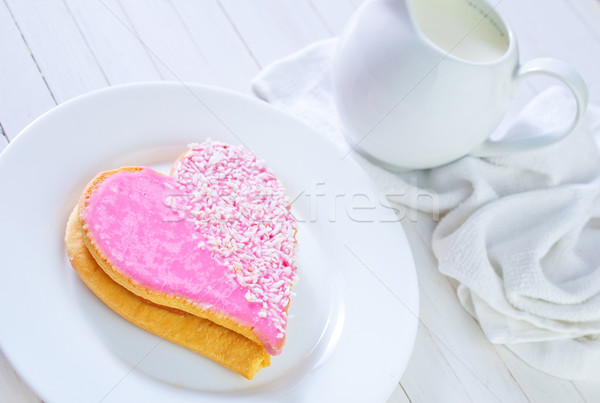 Cookie legno Natale dessert rosa vacanze Foto d'archivio © tycoon