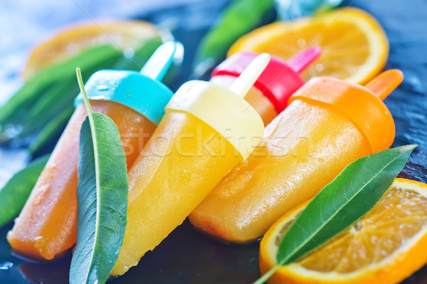 homemade orange icecream Stock photo © tycoon