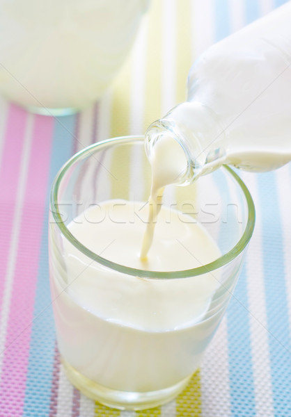 Fresh milk in the glass Stock photo © tycoon