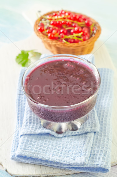 Foto stock: Congestionamento · vermelho · groselha · comida · quadro · verão