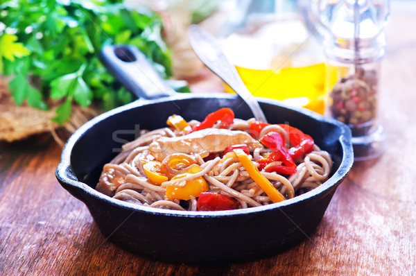 soba with meat and vegetables Stock photo © tycoon