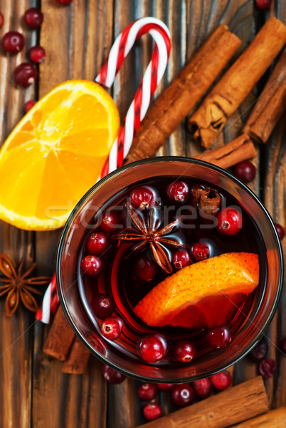 聖誕節 喝 水果 味 香料 酒 商業照片 © tycoon