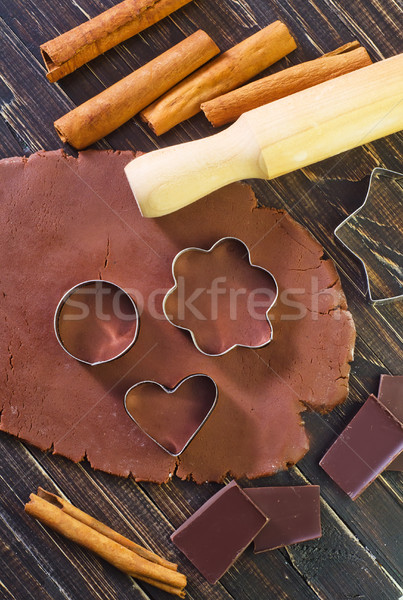 chocolate dough for cookies Stock photo © tycoon