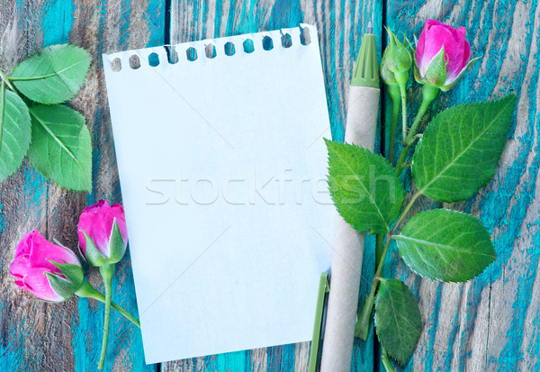 rose and note Stock photo © tycoon