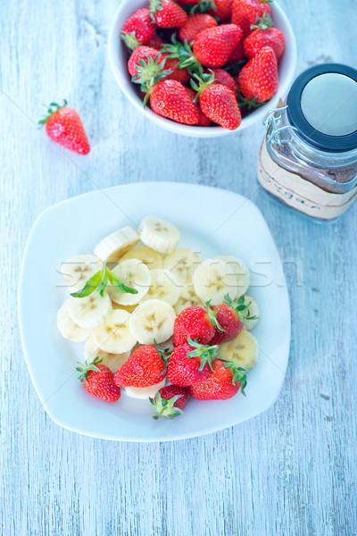 strawberry with banana Stock photo © tycoon