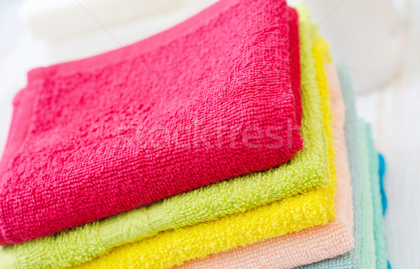 Stock photo: soap and towels