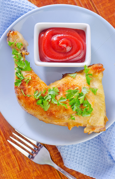 fried chicken leg Stock photo © tycoon