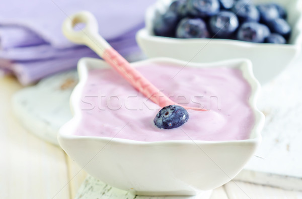 blueberry and yogurt Stock photo © tycoon