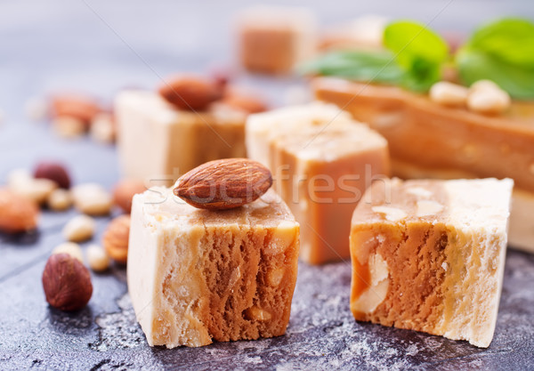 Dulce almendra cedro nueces fondo mercado Foto stock © tycoon