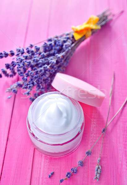 Kozmetikai krém üveg bank asztal egészség Stock fotó © tycoon