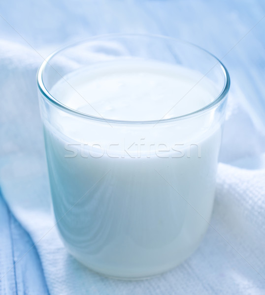 Latte fresco bellezza blu latte colazione Cup Foto d'archivio © tycoon
