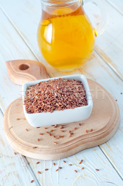 flax seed and oil Stock photo © tycoon