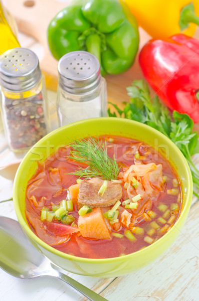 Frescos sopa alimentos cocina rojo comer Foto stock © tycoon