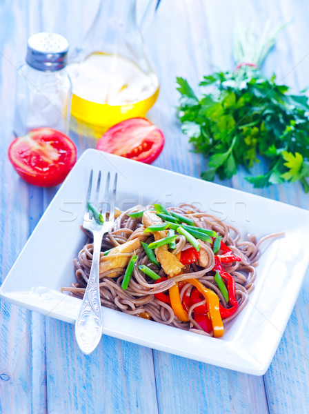 soba with vegetables Stock photo © tycoon