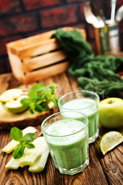 Smoothie verre vert légumes ingrédients céleri [[stock_photo]] © tycoon