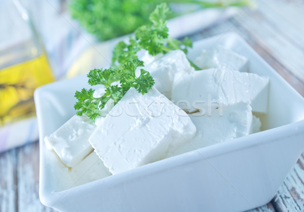 Schüssel Tabelle Essen Kuh grünen Stock foto © tycoon