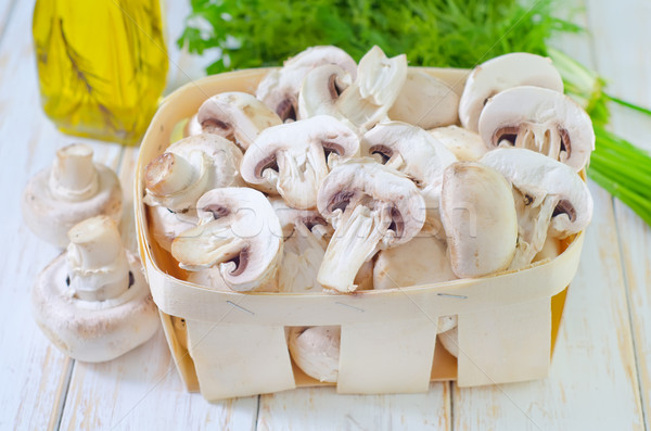 raw mushroom Stock photo © tycoon