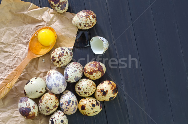 Stock photo: quail eggs