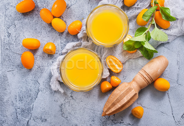 Succo vetro tavola legno design arancione Foto d'archivio © tycoon