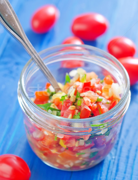 Salsa żywności szkła czerwony pomidorów hot Zdjęcia stock © tycoon