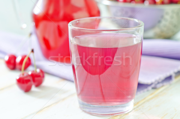 Foto stock: Cereza · jugo · hoja · frutas · fondo · rojo