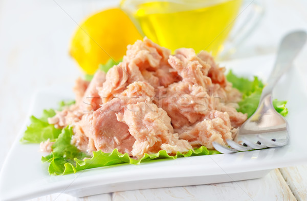 Ensalada ensalada de atún alimentos grasa cocinar rosa Foto stock © tycoon