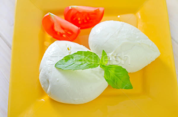 Mozzarella fond groupe fromages rouge blanche [[stock_photo]] © tycoon