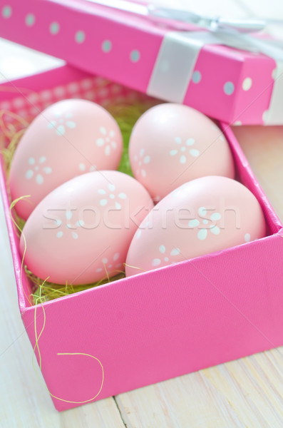 Easter Eggs Wielkanoc wiosną jaj tle ramki Zdjęcia stock © tycoon