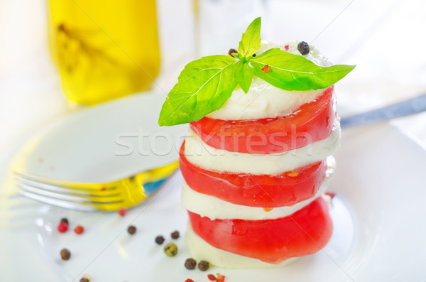 Caprese voedsel vruchten achtergrond keuken groene Stockfoto © tycoon