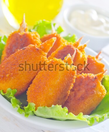 Foto stock: Caranguejo · peixe · carne · asiático · alimentação