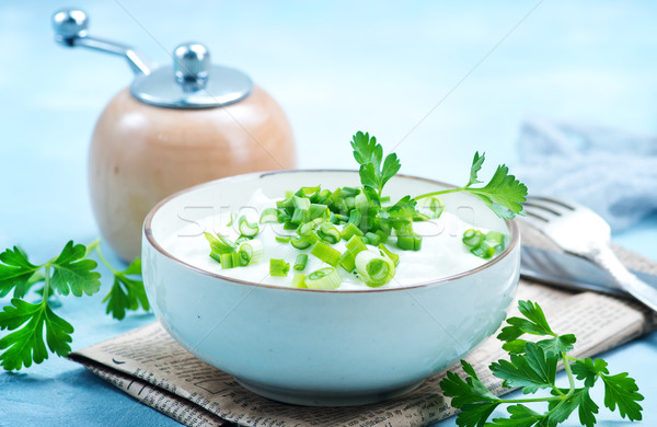 [[stock_photo]]: Sauce · bol · cuisine · vert · salade