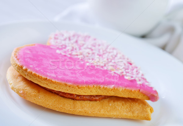 Cookie lemn Crăciun desert roz vacanţă Imagine de stoc © tycoon