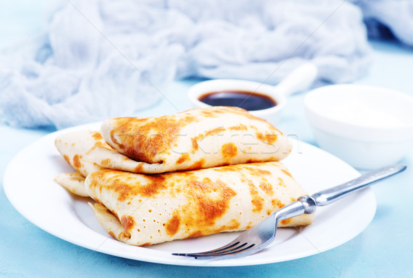 Placa mesa leche desayuno caliente Foto stock © tycoon