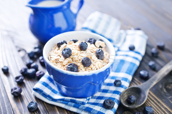 oat flakes with blueberry Stock photo © tycoon