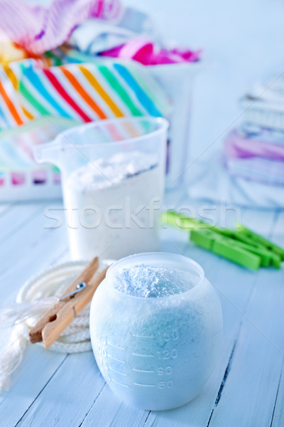 Detergente lavanderia máquina de lavar casa tecido banheiro Foto stock © tycoon