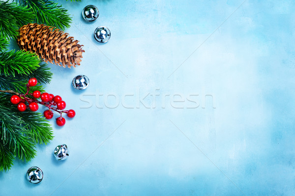 Christmas decoratie tabel hout abstract achtergrond Stockfoto © tycoon