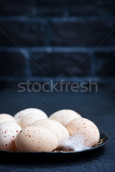 raw chicken eggs Stock photo © tycoon