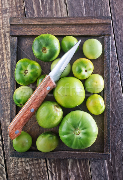 зеленый томатный ножом бизнеса здоровья Сток-фото © tycoon