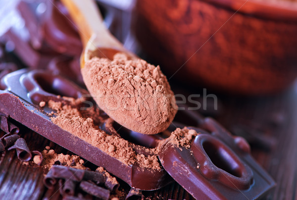 cocoa powder and chocolate Stock photo © tycoon