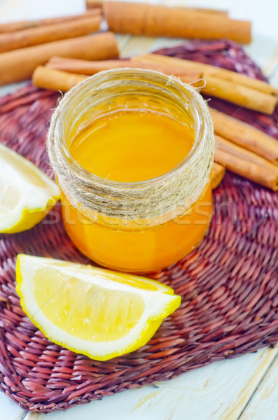 Citroen geneeskunde kleur dessert kok honing Stockfoto © tycoon